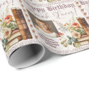 Search for book lovers wrapping paper Bookworm
