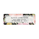 Search for black gold floral return address labels Blush pink