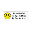 Search for emoji return address labels Happy