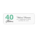 Search for 40th return address labels 40 and fabulous
