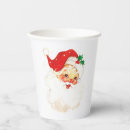 Search for santa claus paper cups Red and white