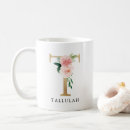 Search for letter t mugs Watercolor floral