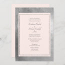 Search for pink and silver wedding invitations Blush