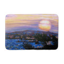 Search for ocean sunset bath mats Blue