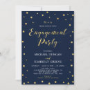 Search for navy and gold engagement party invitations Simple
