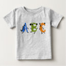 Search for monster baby shirts Alphabet