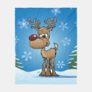 Search for cartoon reindeer blankets Red