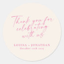 Search for thanks for celebrating with us wedding stickers Minimalist
