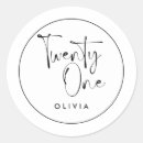 Search for 21 birthday stickers Elegant