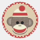 Search for sock monkey stickers Brown