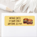 Search for hamburger return address labels Cheeseburger