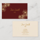 Search for red and gold business cards Floral