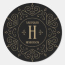 Search for gothic stickers Black and gold