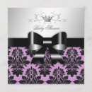Search for purple and black baby shower invitations Elegant