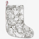 Search for black and white cat christmas stockings Animal