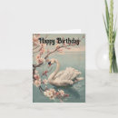 Search for swan birthday cards Vintage
