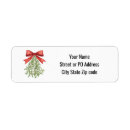 Search for mistletoe return address labels Bow