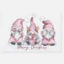 Search for gnome holiday wrapping paper Pink
