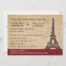 Search for paris destination wedding invitations Parisian