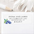 Search for blueberry return address labels Watercolor