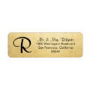 Search for gold foil return address labels Monogrammed