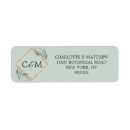 Search for green and gold return address labels Sage