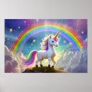 Search for cute unicorn posters Rainbow