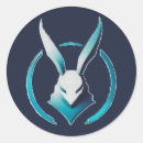 Search for rabbit silhouette stickers Blue
