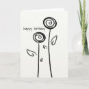 Search for simple line drawing cards Flower