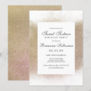 Search for white and gold sweet 16 invitations Simple minimalist