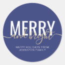 Search for bright blue stickers Merry and bright