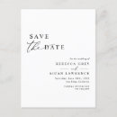 Search for black and white save the dates postcards Modern
