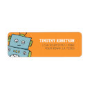 Search for robot return address labels Cartoon