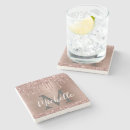 Search for rose gold glitter coasters Monogrammed