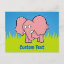 Search for pink elephants postcards Cute
