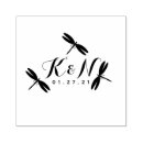 Search for dragonflies rubber stamps Black and white