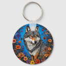 Search for wolf design key rings Nature
