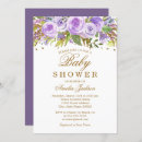 Search for purple gold baby shower invitations Glitter