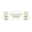 Search for wildflowers return address labels Elegant modern floral