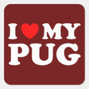 Search for i love my pug stickers Dog lover