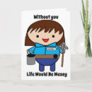 Search for cleaning lady cards Funny