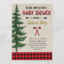 Search for lumberjack party invitations Buffalo plaid