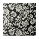 Search for black and white floral pattern tiles Vintage