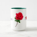 Search for single red rose mugs For her
