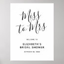 Search for bridal shower welcome signs Calligraphy script