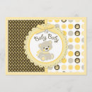 Search for yellow teddy bear invitations Brown