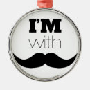 Search for mustache christmas tree decorations Black