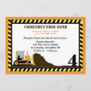 Search for backhoe birthday invitations Construction