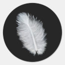 Search for white feather stickers Black