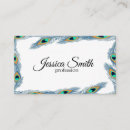 Search for peacock feather business cards Vintage